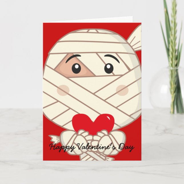 Mummy valentine Card Helgkort (Framsida)