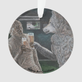 Mummy Weregger Drinking Fantasy Acrylic Ornament