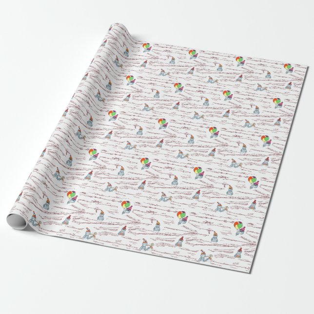 Mummy Wrapping Birthday Gift Wrap Presentpapper (Utrullad)