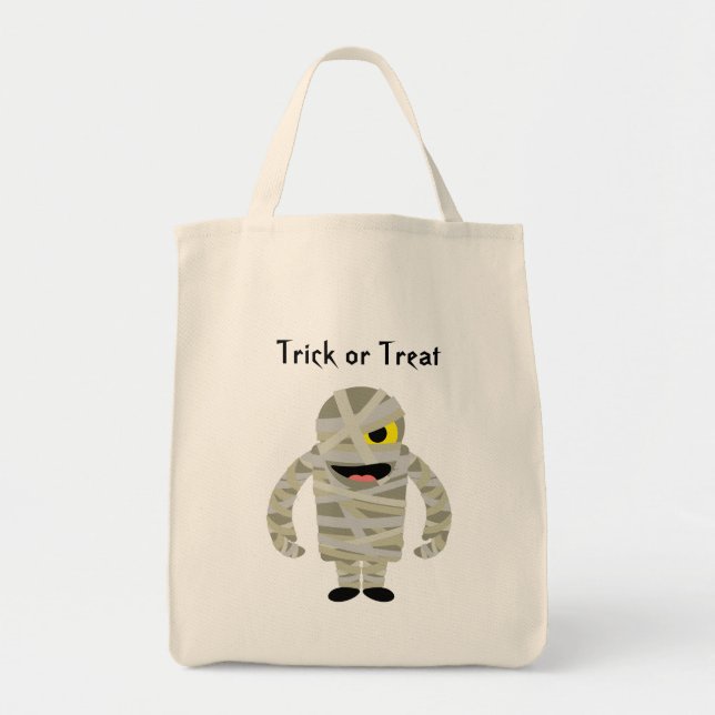 Mummy zombie Halloween loot bag Tygkasse (Framsidan)