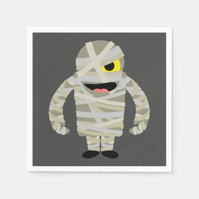 Mummy zombie Halloween Pappersservett (Framsidan)