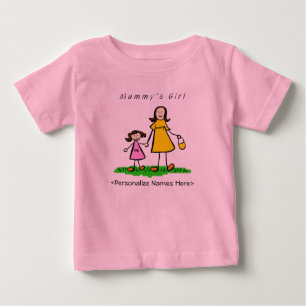 Mummy's Girl - Brunette Mor och Dotter Shirt Tee Shirt