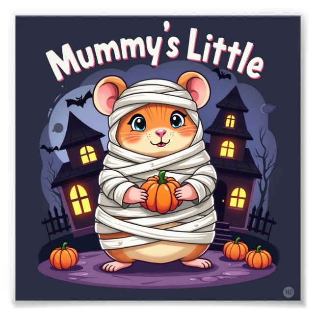 Mummys lilla monster fototryck (Framsidan)