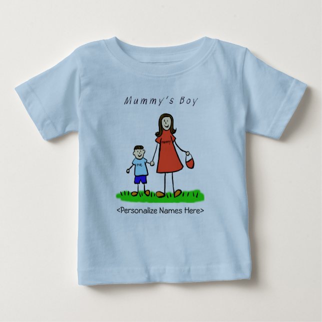 Mummy's Little Boy - Brunette Mor & Son Shirt Tee Shirt (Framsida)