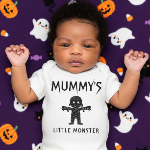Mummy's Little Monster Funny Halloween Baby Shower T Shirt