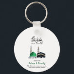 Mumrah mubarak, ع م ر ة ر م ب ا bud nyckelring<br><div class="desc">Vi har försett dig med en sofistikerad design för Umrah. De skrev "Umrah Mubarak" i sanningens skript. Och även Heligan Kaaba. Ge denna gåva till era vänner och släktingar som är pilgrimer för att gratulera dem. Du kan anpassa designen genom att skriva namn och ändra färg... .Välkommen till vår butik...</div>