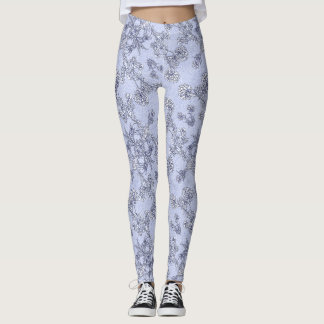 Mums Flower Overlay Lace Art Leggings