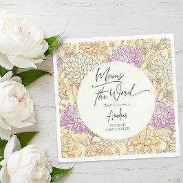 Mums the Word Floral Baby Shower Pappersservett