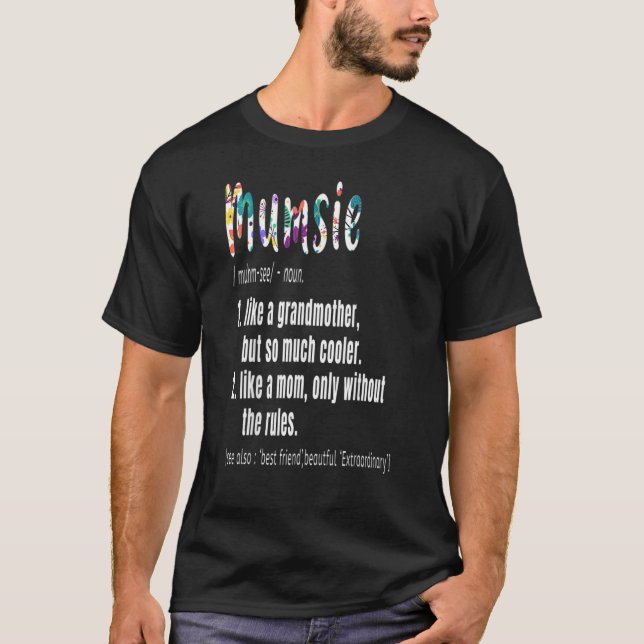 Mumsie Definition Mors dag & Birthday Grandmo T Shirt (Framsida)