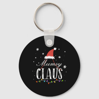 Mumsy Claus Family Matching Santa Hat jul Pa Nyckelring