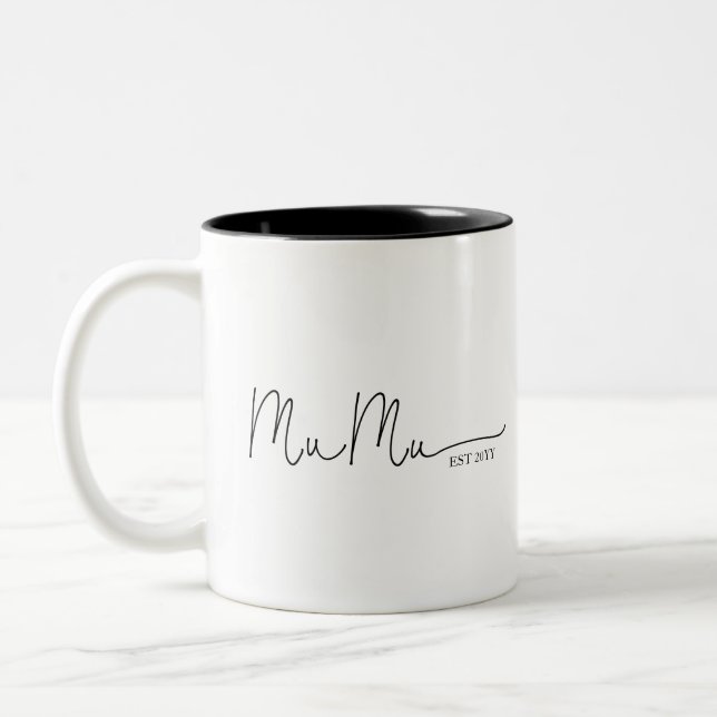 MuMu-etablerat | Mormor Gift tvåtonkaffe Mugg (Vänster)
