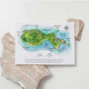 Mun Island Postcard Helg Vykort