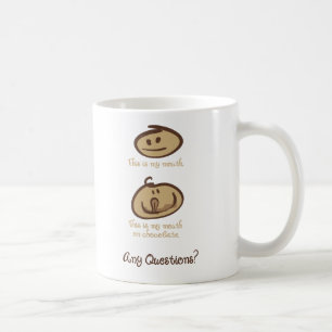 Mun på choklad kaffemugg