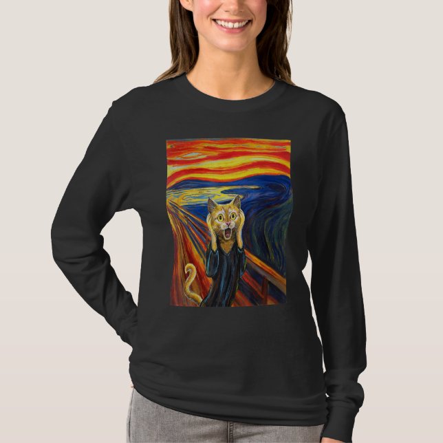 Munch är krämmålningskatt t shirt (Framsida)