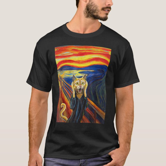 Munch är krämmålningskatt t shirt (Framsida)