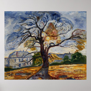 Munch Ekträdets Expressionistiska Naturkonst Poster
