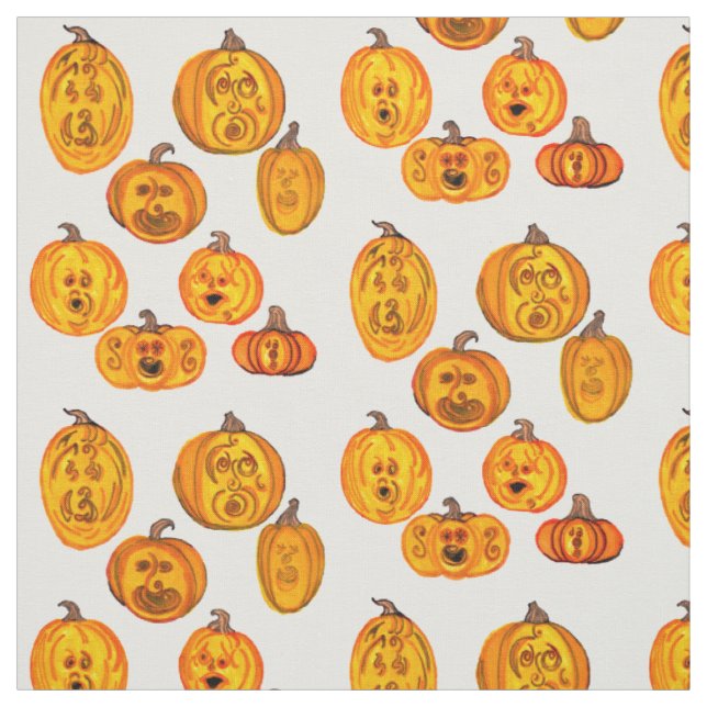 Munch inspirerade Skräm Pumpkins-tyg Tyg (Provkarta)