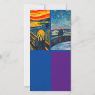 Munch, Skräm, Art Bookmark-kort Kort