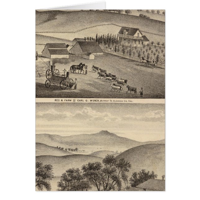 Munch, Stanley-bostäder, jordbruk Hälsningskort (Framsidan)