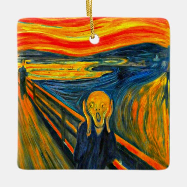 Munch the Skräm Julgransprydnad Keramik (Framsida)