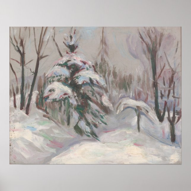 Munch - Vinter Skog 1927 Poster (Framsidan)