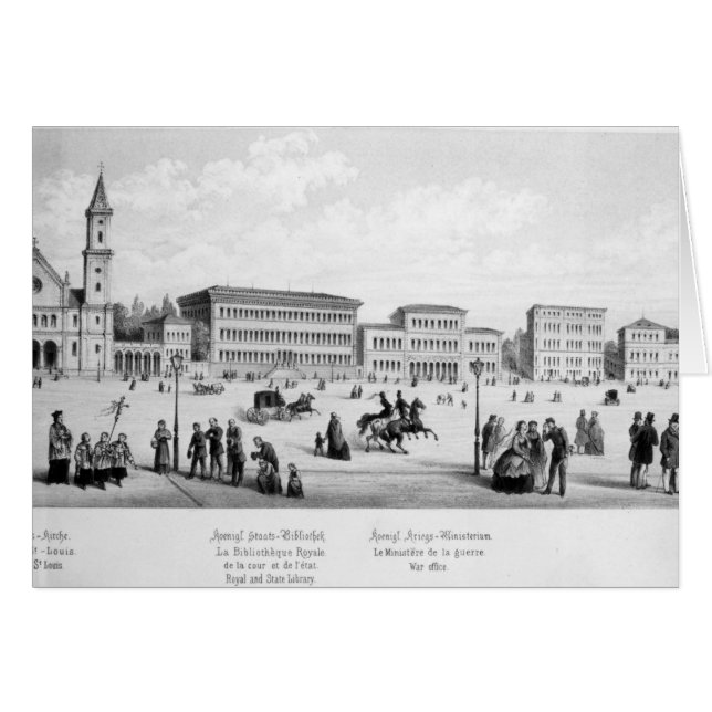 München, 1869 hälsningskort (Framsidan Horizontal)