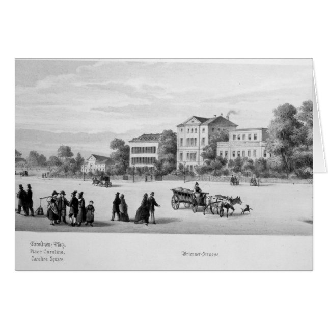 München, 1869 hälsningskort (Framsidan Horizontal)