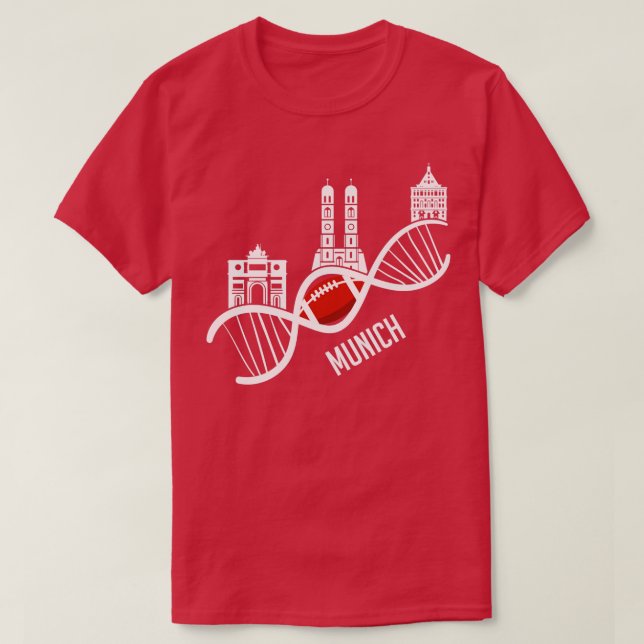 München American Football Skyline Bavaria Gift cla T Shirt (Design framsida)