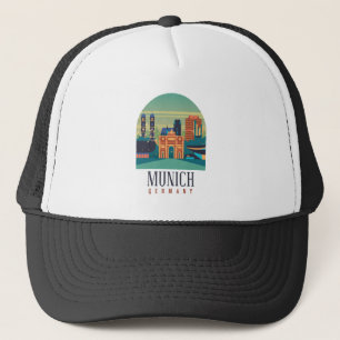 München Bavaria Tyskland Vintage resor Keps