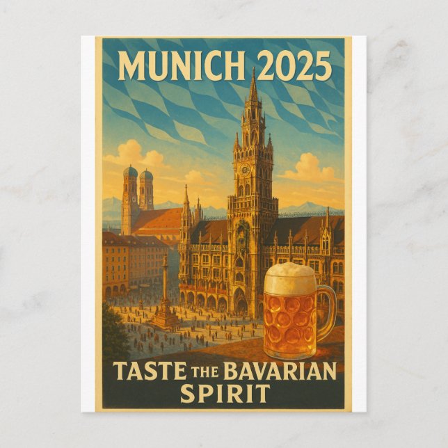 München – “Bayerskt charmkonst Vykort (Framsida)
