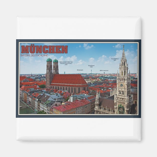 München Cityscape Magnet (Framsidan)