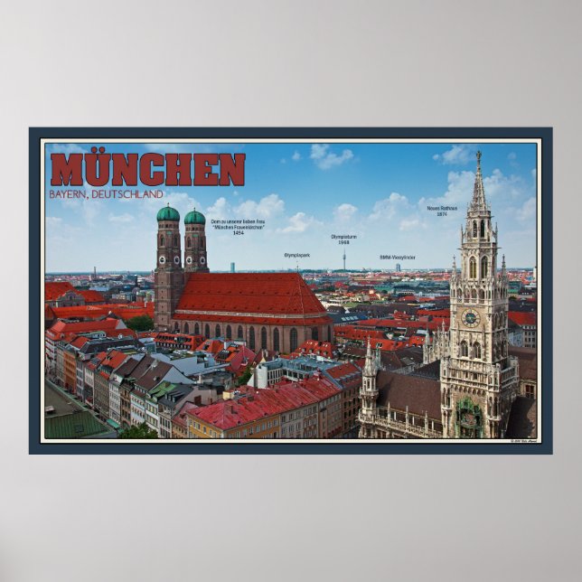 München Cityscape Poster (Framsidan)