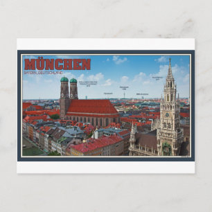 München Cityscape Vykort