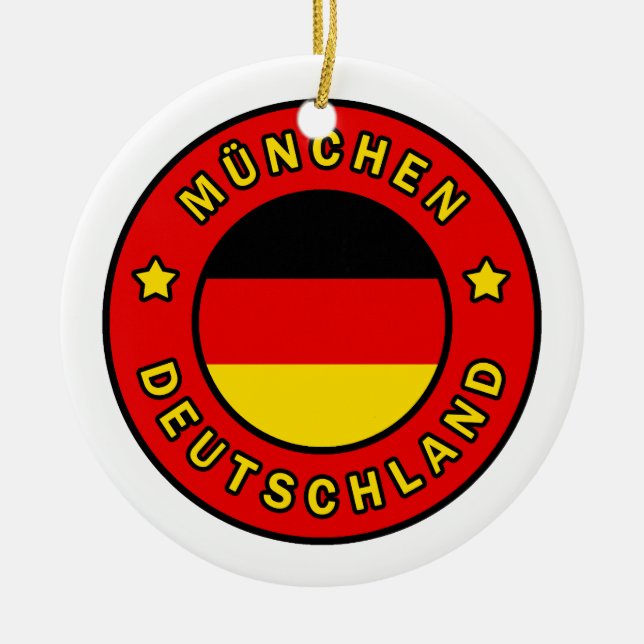 München Deutschland Julgransprydnad Keramik (Framsidan)