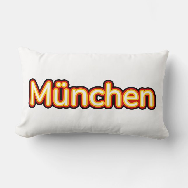 München Deutschland Tyskland Lumbarkudde (Framsida)