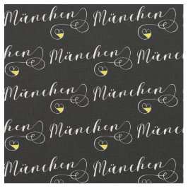 München Flagga Heart, München Flagge Tyg