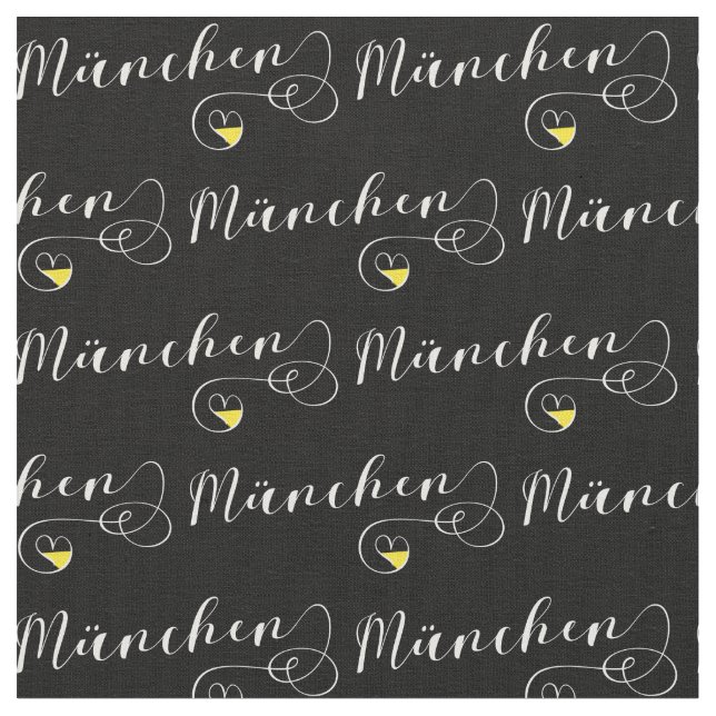 München Flagga Heart, München Flagge Tyg (Närbild)