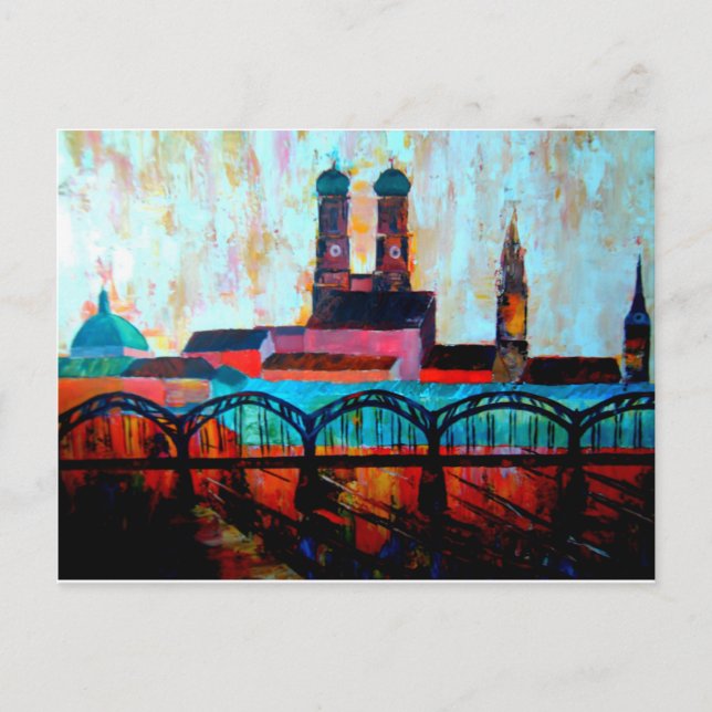 München Hauptbahnhof med Hackerbridge Vykort (Framsida)