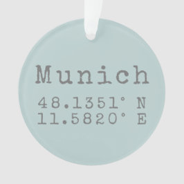 München Latitude och longitud
