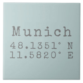 München Latitude och longitud Kakelplatta