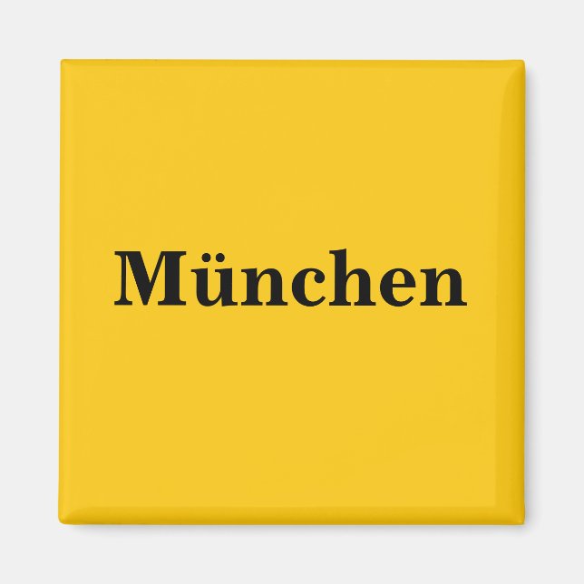 München Magnet Schild Gold Gleb (Framsidan)