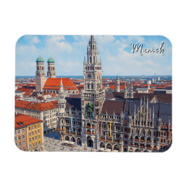 München Marienplatz Tyskland Magnet
