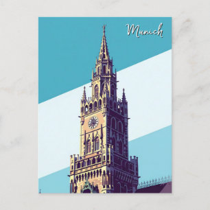 München Marienplatz Tyskland Vykort