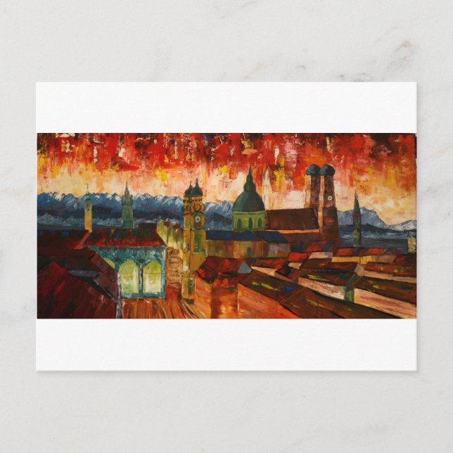 München med Alpernor Panorama Vykort (Framsida)