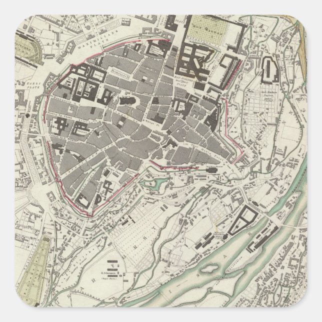 München Muenchen Fyrkantigt Klistermärke (Framsida)