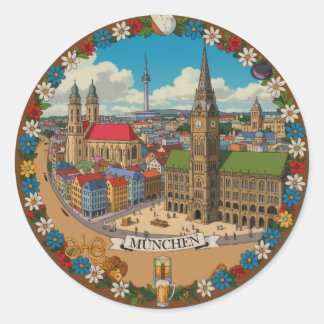 Munchen München Deutchland Runt Klistermärke