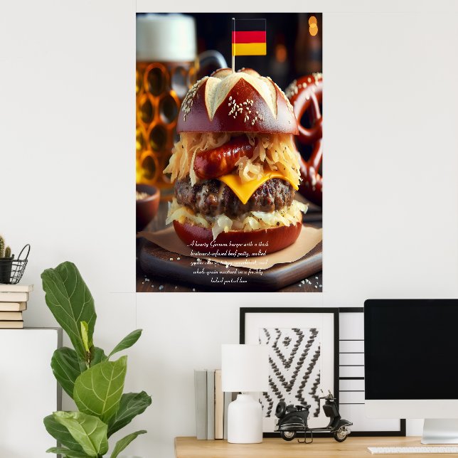 München Munchies: Brat Burger Bonanza 24x36 Poster (Hemmakontoret)