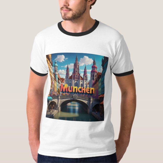 "MÜNCHEN POP: Vibrant Capital in Pop Art" T Shirt (Framsida)