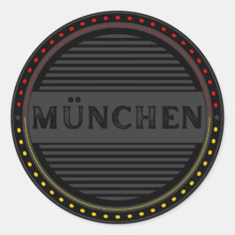 München Stadens Stolthet Emblem – Tysk Identitet Runt Klistermärke