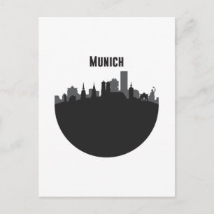 München Stadt Silhouette Vykort